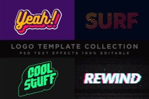 Download 4 Logo Templates. PSD Text Effects