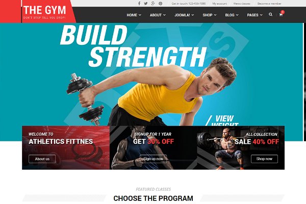 Download TheGym - Fitness Joomla Template