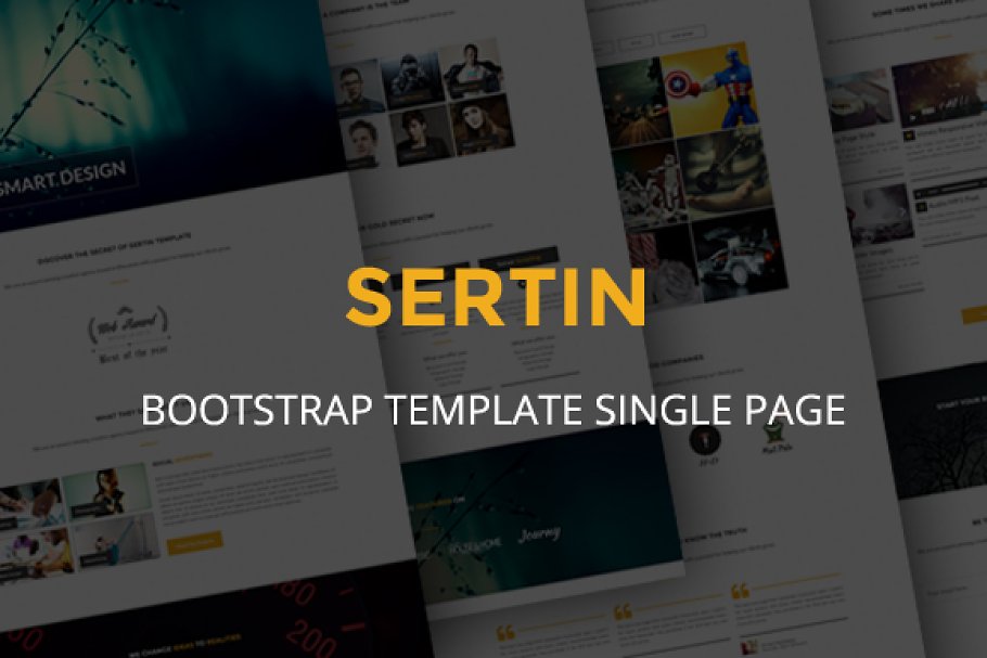 Download Sertin - bootstrap template onepage
