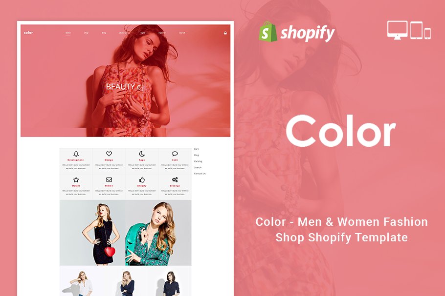 Download Color Fashion Shop Shopify Template