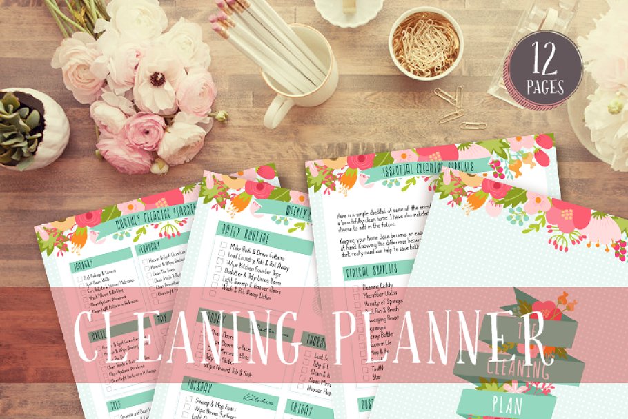 Download Cleaning Planner - 12 Page PDF