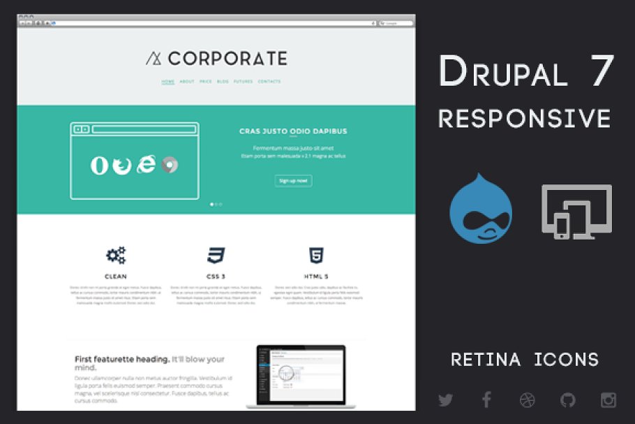 Download Corporate - Drupal 7 Business Theme