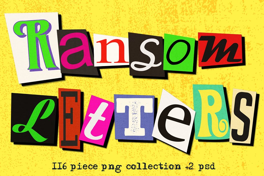 Download Ransom Letter Cutout Alphabet Set