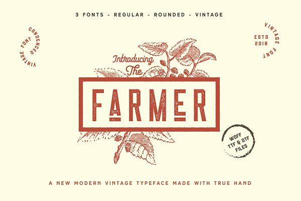 Download The Farmer Font - Condensed Typeface