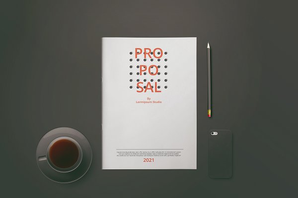 Download Proposal Layout with Red Accent