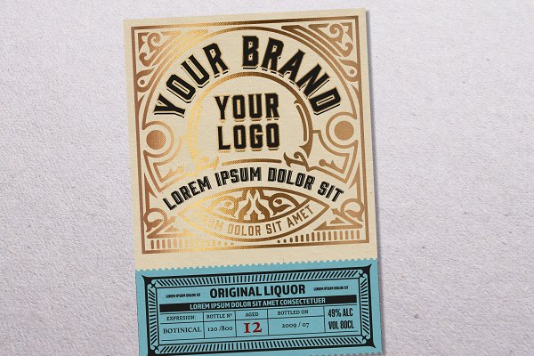 Download Vintage Liquor Label Packaging