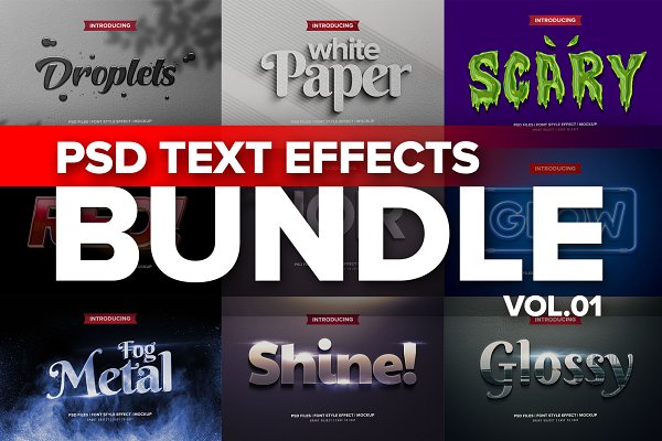 Download Photoshop 3D Text Effects BUNDLE 1
