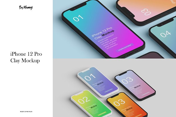Download iPhone 12 Pro Clay Mockup