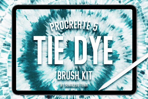 Download TIE DYE BRUSH KIT FOR PROCREATE 5