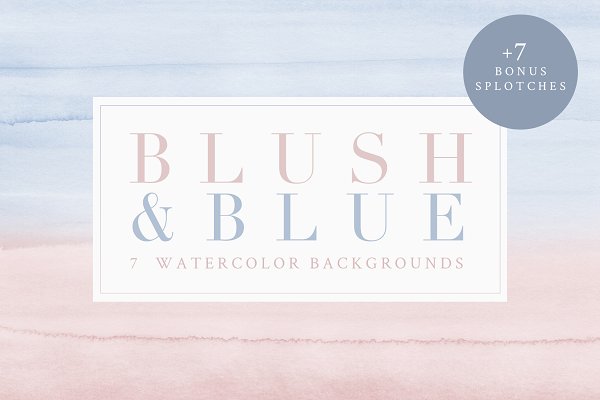 Download Watercolor Backgrounds - Blush/Blue
