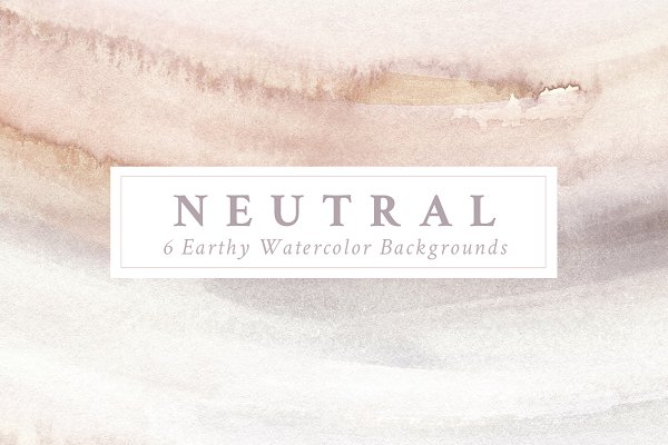 Download 6 Neutral Watercolor Backgrounds