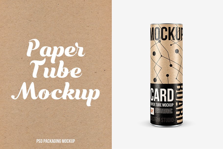 Download Paper Tube TIN CAN Mockup