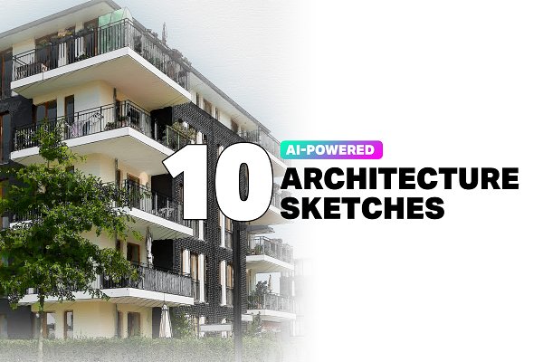 Download 10 Architecture Sketches Actions
