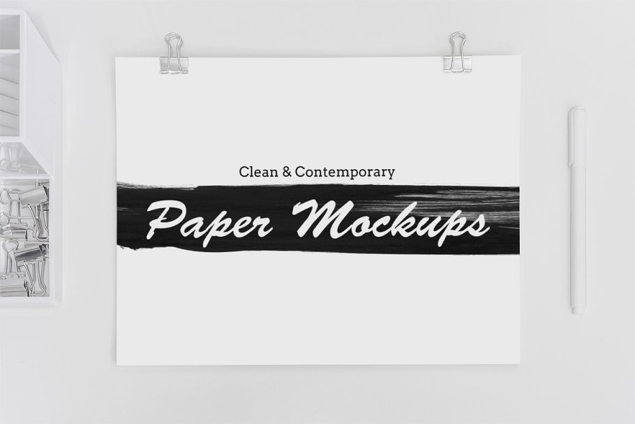 Download 8 Clean & Contemporary Paper Mockups