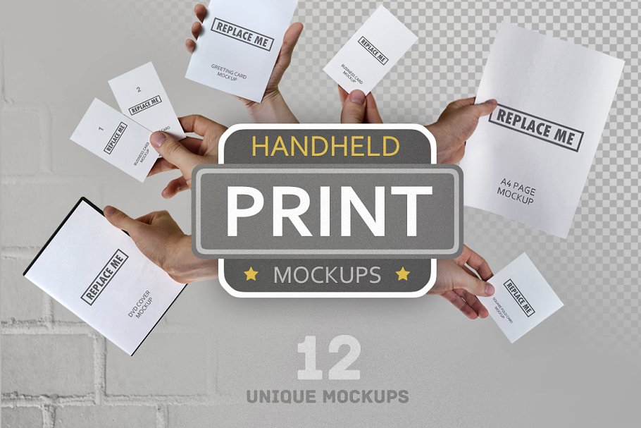 Download Handheld Print Mockups