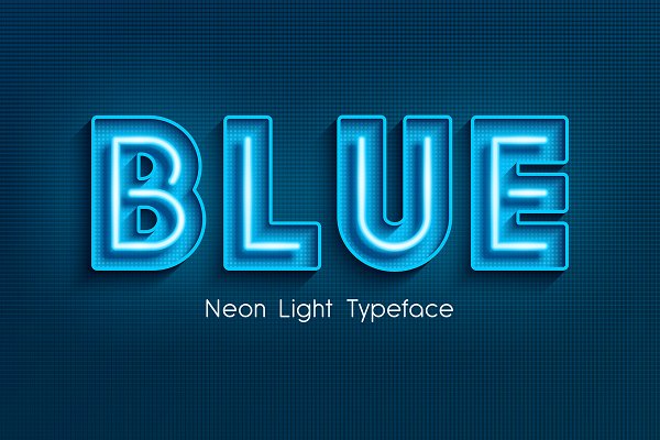 Download Extra Glowing Neon Light 3d Alphabet
