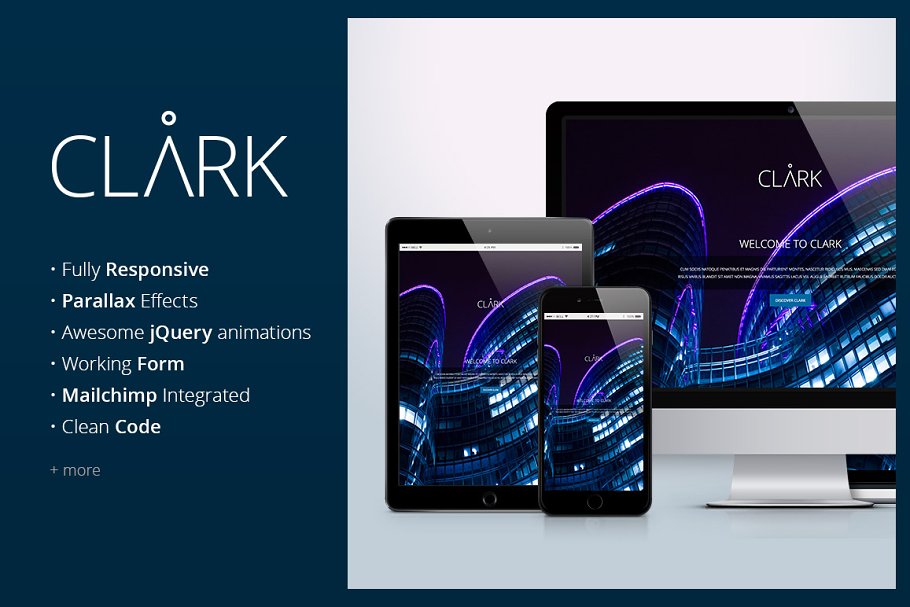 Download Clark - A corporate landing page