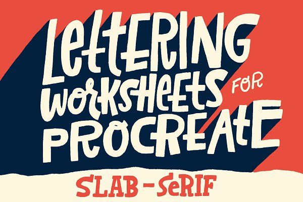 Download Slab-Serif Lettering Worksheet