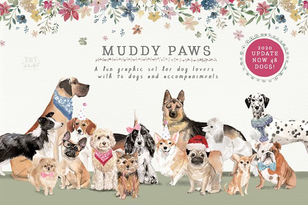 Download Muddy Paws- Dog Lover Graphics