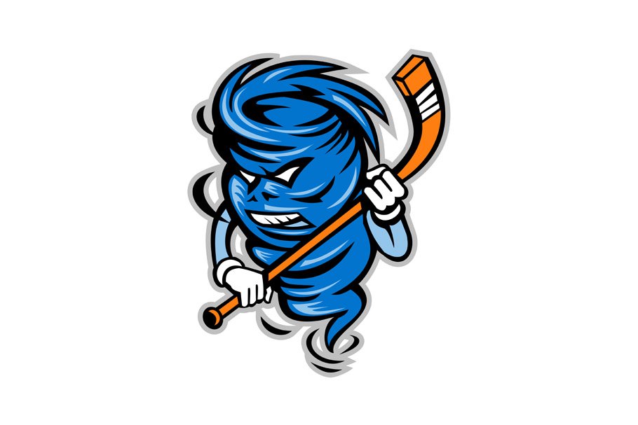 Download Tornado Ice Hockey Player Mascot