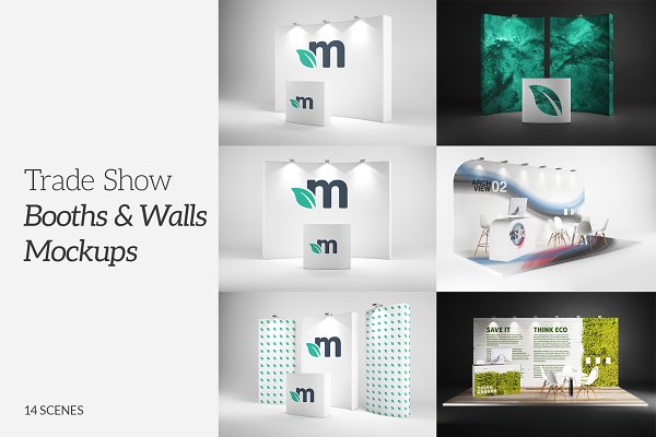 Download Trade Show Booths & Walls Mockups