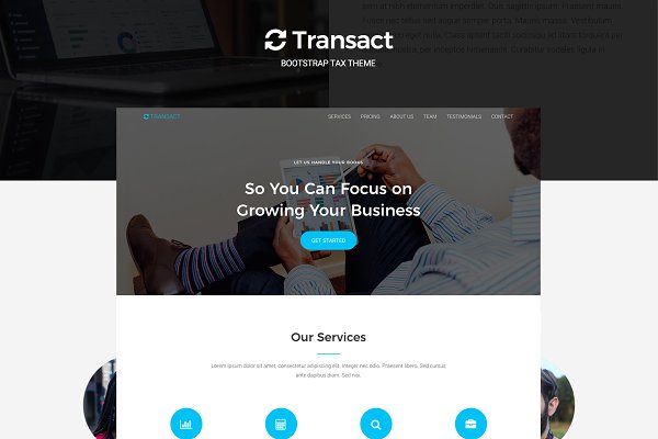 Download Transact - Bootstrap Tax Theme