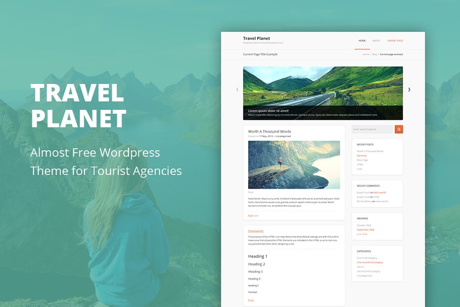 Download Travel Planet - WordPress Theme