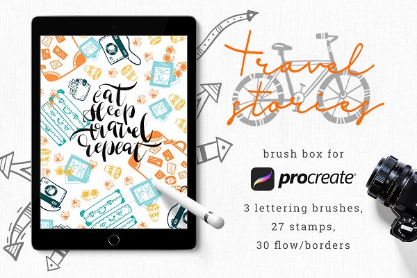 Download Travel Brush Box for Procreate