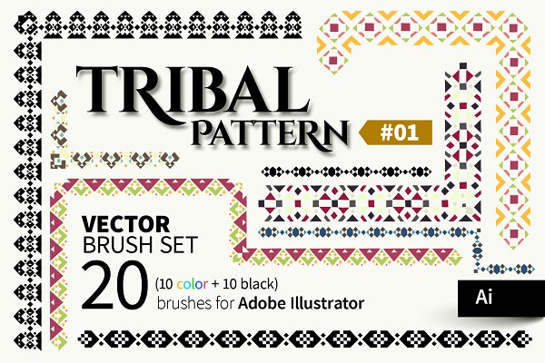 Download Tribal Pattern Brush #01
