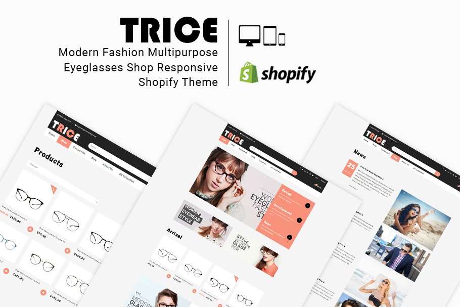 Download Trice Eyeglasses Shop Shopify Theme