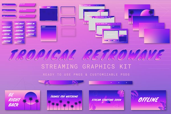 Download Streaming: Tropical Retrowave Kit