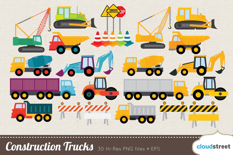 Download Construction Trucks Clipart