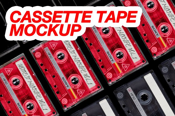 Download Vintage Cassette Tape Mockup