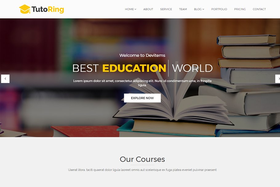 Download Tutoring – Education HTML Template