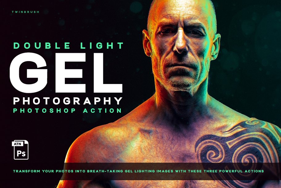 Download Dual lighting Gel Photoshop Action