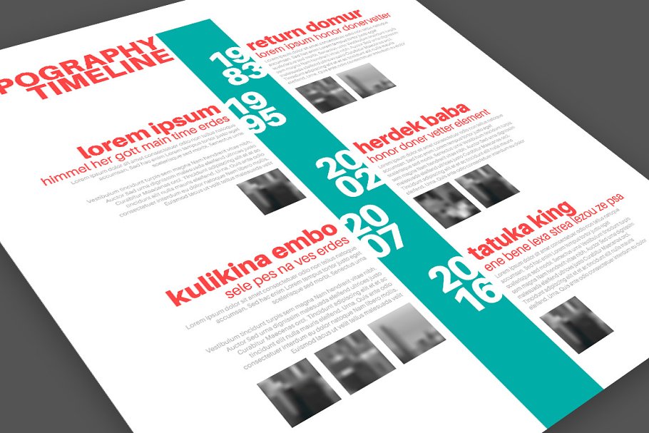 Download Vector Timeline Template with Photos