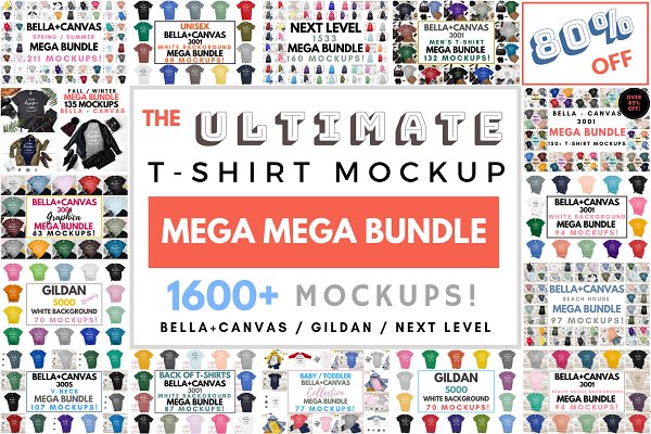 Download Ultimate T-Shirt Mockup Mega Bundle