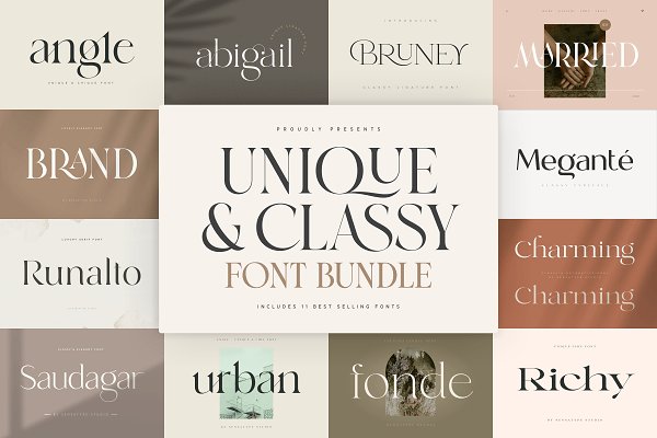 Download Unique and Classy Modern Font Bundle
