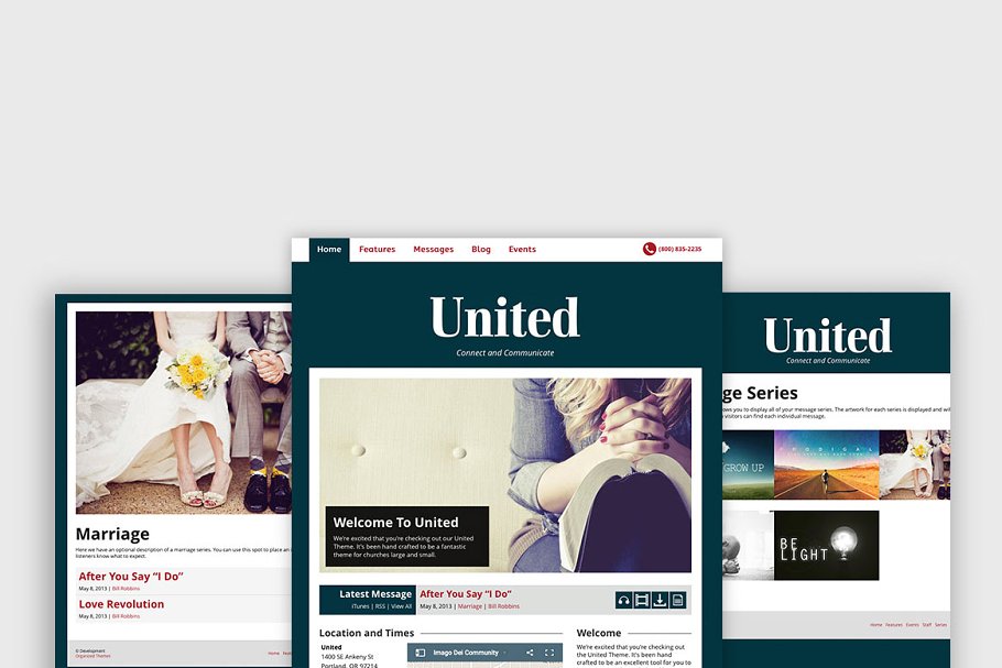 Download United - Church WordPress Theme