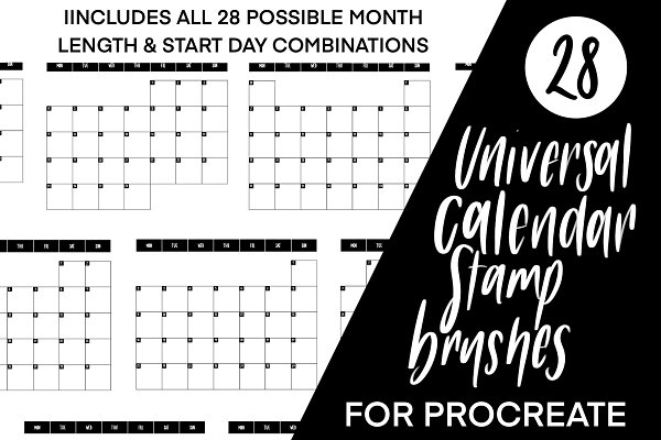 Download Procreate Calendar Stamp Brushes