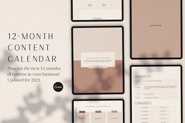 Download Content Calendar | Planner Template