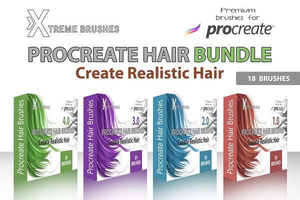Download Procreate Hair Bundle