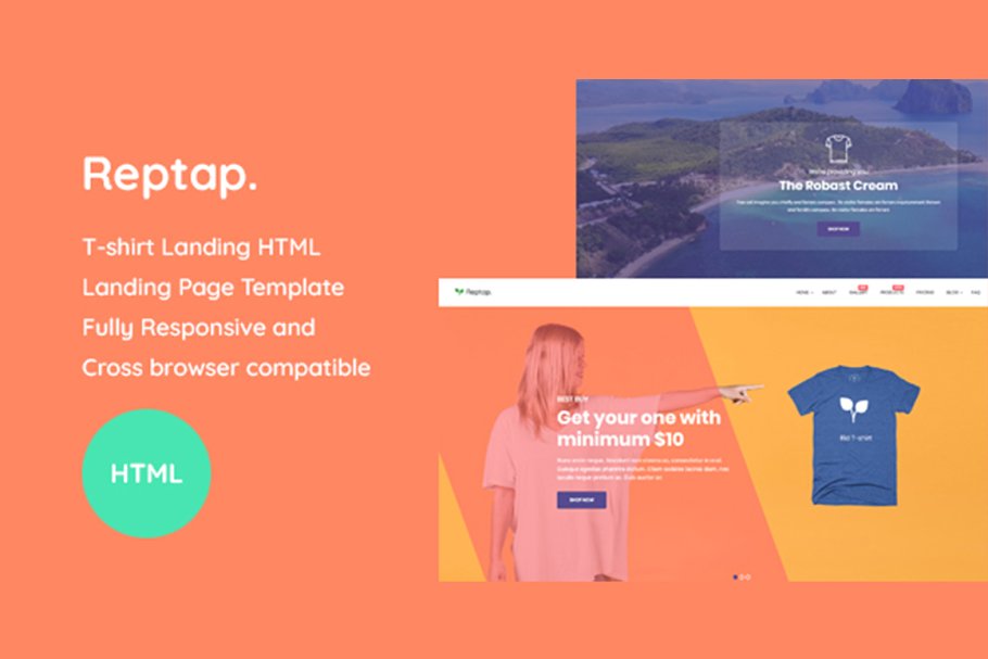Download Reptap -Landing Page Template