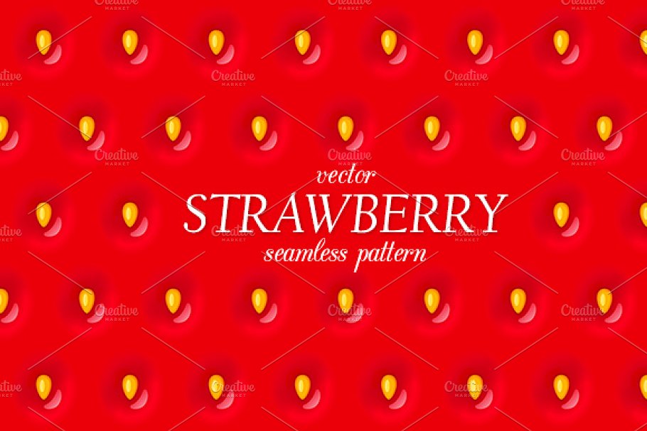 Download Red strawberry seamless pattern