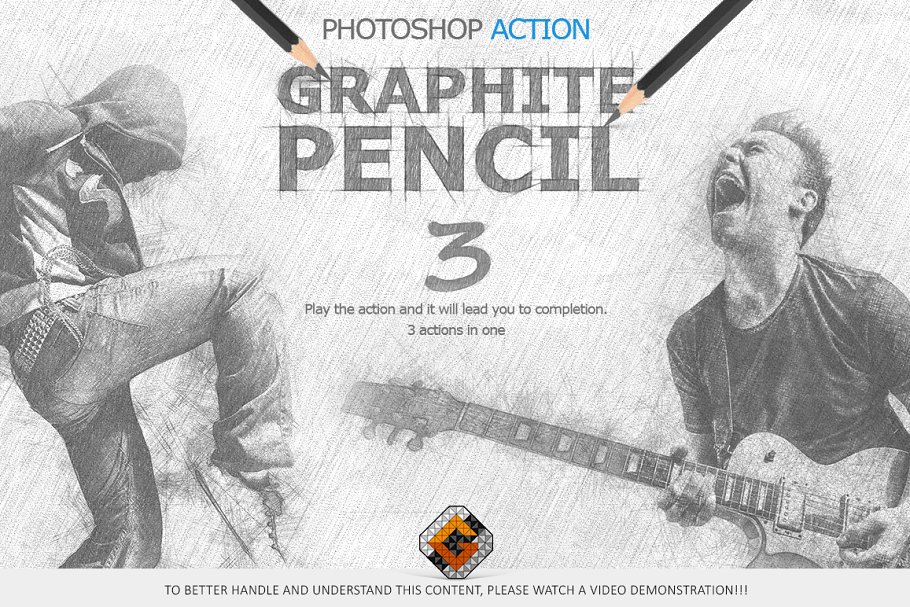 Download Graphite Pencil 3 Photoshop Actions