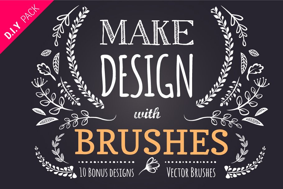 Download 65 DIY Floral brushes + 10 logos