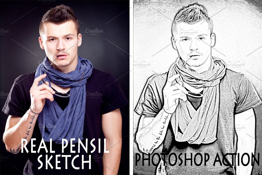 Download Real Pensil Sketch Photoshop Action