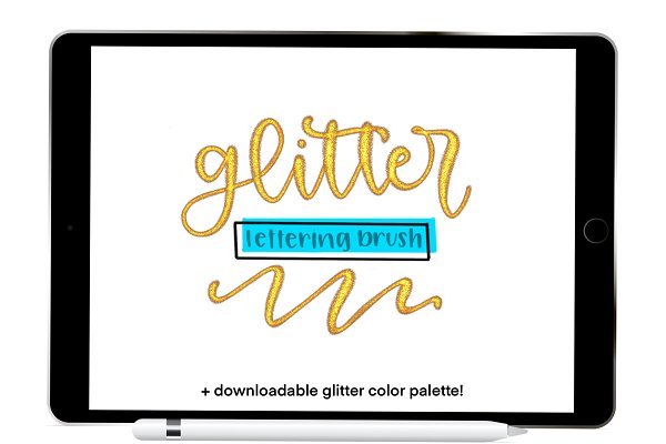 Download Glitter Procreate Lettering Brush