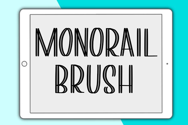 Download Monorail Procreate lettering brush