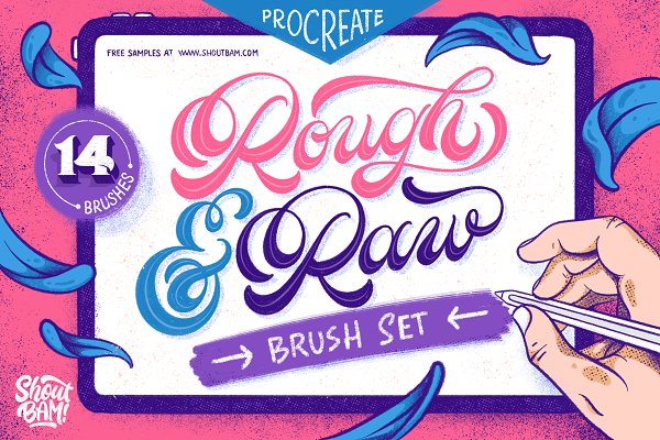 Download Rough&Raw Procreate Brush Set